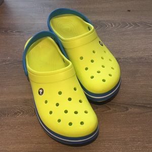 Neon yellow and blue crocs! Men’s Sz 13